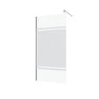 AURLANE - Paroi de Douche 100x200cm - Bande Miroir - Barre de Fixation Extensible et Profil Chrome - vignette