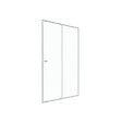 AURLANE - Porte de douche coulissante blanc 140x185cm - extensible - WHITY slide 140 - vignette