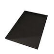 AURLANE - Receveur en acrylique Noir Effet Pierre 80x120x4 cm + Grilles Linéaires Chrome et Noire Mate - vignette