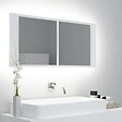 VIDAXL - vidaXL Armoire salle de bain à miroir LED Blanc 100x12x45 cm Acrylique - vignette