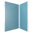 AURLANE - Pack de 2 Panneaux Muraux Aluminium BLEU 90+120x210 cm avec Profilés ANODISE BRILLANT - WALL'IT - vignette