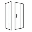 AURLANE - Porte de douche serigraphiee - 90x200cm + Paroi retour - 90x200 cm - PORTE PIVOTANTE - vignette