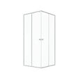 AURLANE - Porte de douche carrée blanc extensible 77 à 90cm de largeur - verre transparent - WHITY - vignette