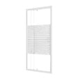 AURLANE - Porte de Douche Extensible de 69 a 80 x 185cm - Profil Blanc - Verre Trempé 4mm - FLEXY - vignette