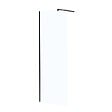AURLANE - Paroi de Douche 70x195 cm en Verre Trempé 5 mm - Finition Noire - DARK ELEMENTARY - vignette
