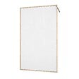 AURLANE - Paroi de douche 120 x 200 HINATA style Japandi courbes douces - Cadre effet Bois - Verre 6mm - vignette