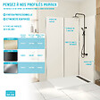 AURLANE - Profilé de jonction en Aluminium Finition Or Brossé pour Panneaux Muraux - 20x5x2100 mm - vignette