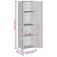 VIDAXL - vidaXL Armoire de rangement jardin Gris 59x40x180 cm Résine tressée - vignette