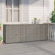 VIDAXL - vidaXL Armoire de rangement jardin Gris 198x55,5x80 cm Résine tressée - vignette