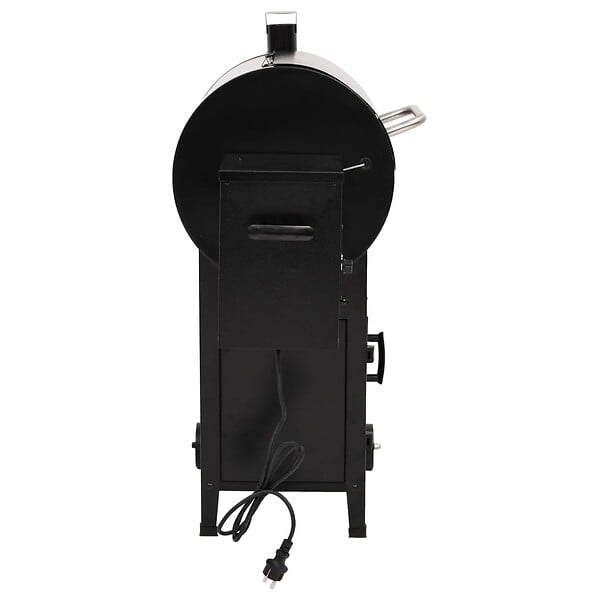VIDAXL - vidaXL Gril à granulés avec cheminée noir 104 cm fer - large
