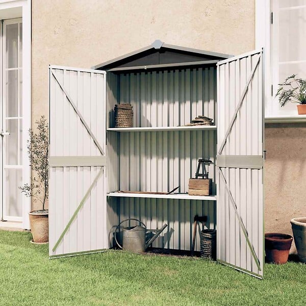 VIDAXL - vidaXL Abri de jardin Anthracite 116x45x175 cm Acier galvanisé - large