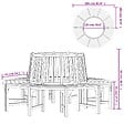 VIDAXL - vidaXL Banc de tour d'arbre rond Ø208 cm bois massif eucalyptus - vignette
