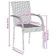 VIDAXL - vidaXL Chaises empilables d'extérieur lot de 6 Résine tressée Noir - vignette