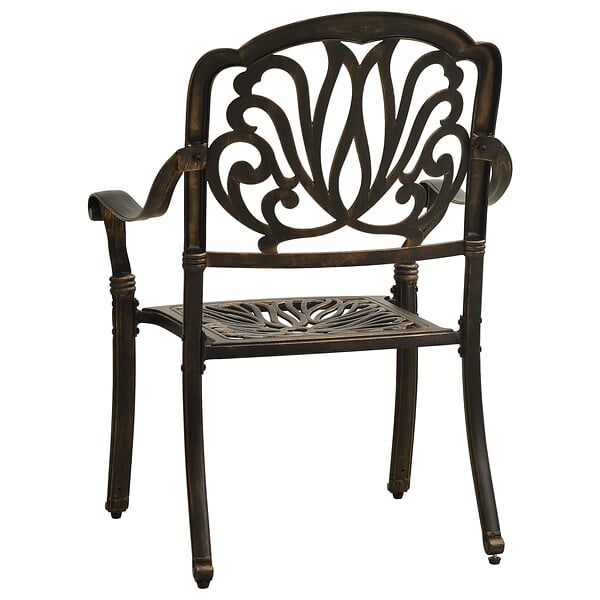 VIDAXL - vidaXL Chaises de jardin lot de 2 Aluminium coulé Bronze - large
