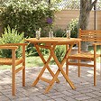 VIDAXL - vidaXL Table pliable de jardin 85x85x76 cm Bois de teck solide - vignette