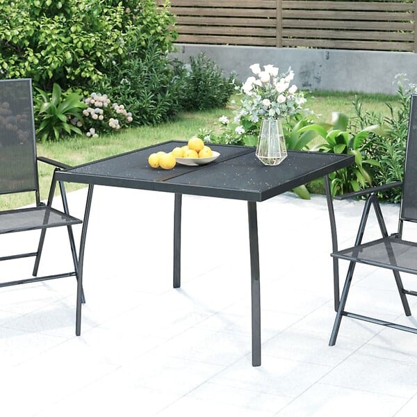 VIDAXL - vidaXL Table de jardin anthracite 100x100x72 cm Treillis d'acier - large