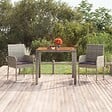 VIDAXL - vidaXL Table de jardin dessus en bois Gris 90x90x75 cm Résine tressée - vignette