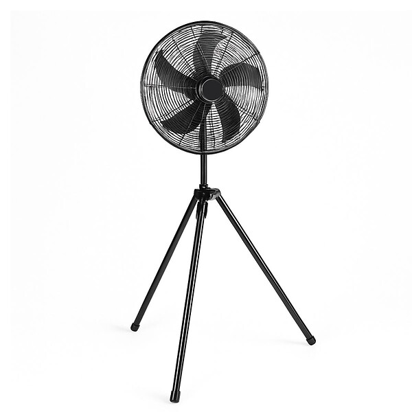 INTEC - Ventilateur sur pieds 50W Design, Télescopique Hauteur réglable 125-145Cm, Brasseur d'air 3 vitesses - large
