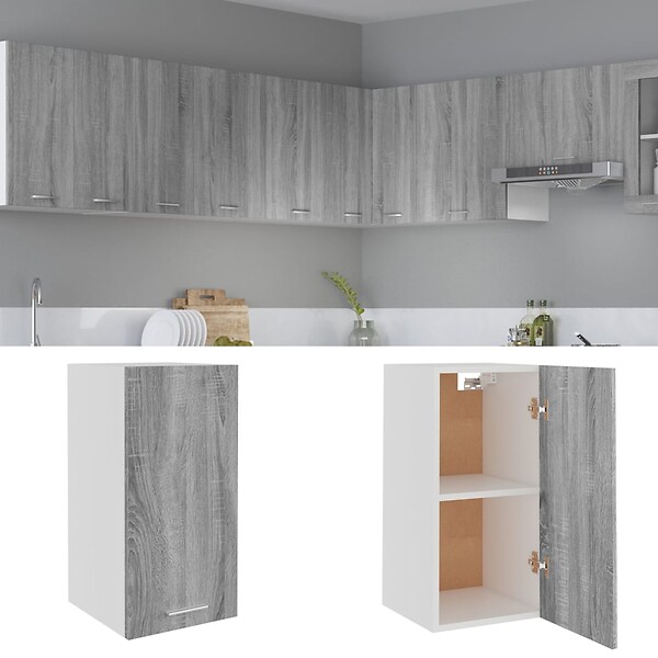 VIDAXL - vidaXL Armoire suspendue "Lyon" Sonoma gris 29,5x31x60 cm - large