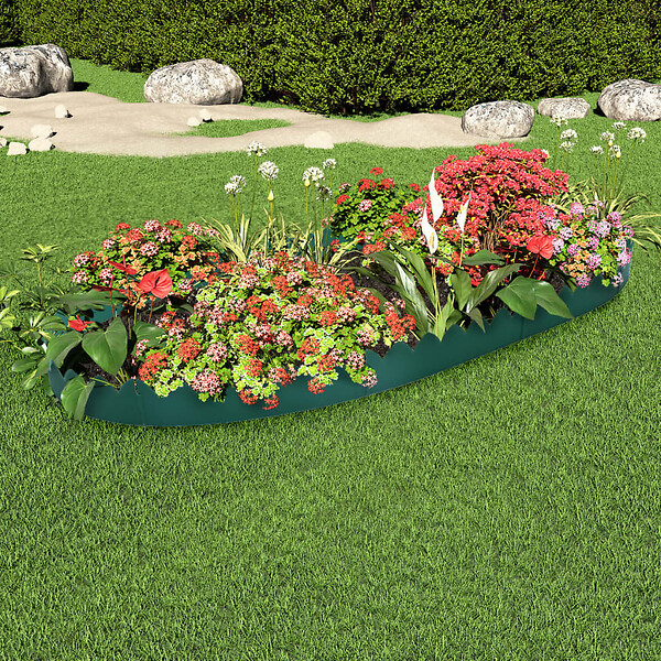 VIDAXL - vidaXL Bordures de jardin 10 pcs Vert 65x15 cm PP - large