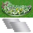 VIDAXL - vidaXL Clôture de pelouse flexible 10 pcs Acier galvanisé 100x14 cm - vignette