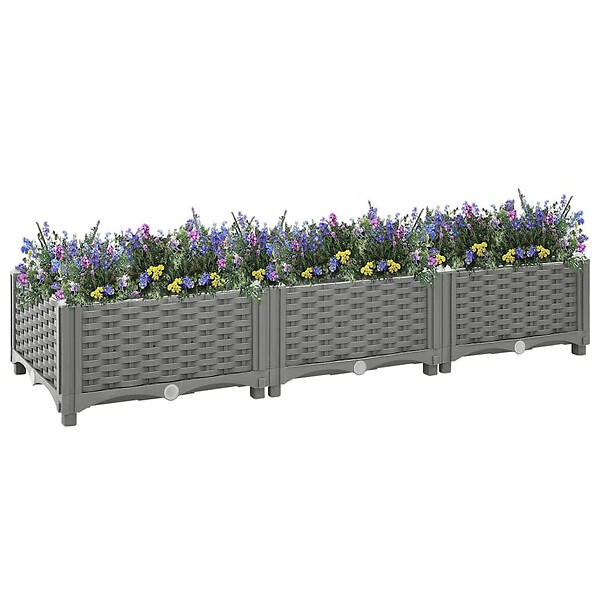 VIDAXL - vidaXL Lit surélevé 120x40x23 cm Polypropylène - large