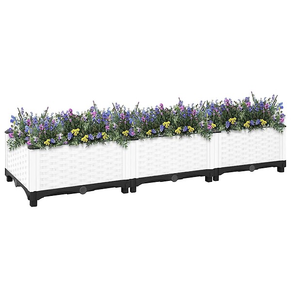 VIDAXL - vidaXL Lit surélevé 120x40x23 cm Polypropylène - large