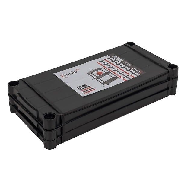 ITOOLS - Etagère résine Noire 3 tablettes L61xP31xH95 cm Charge 30kg par étage ITOOLS - large