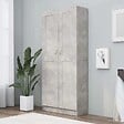 VIDAXL - vidaXL Bibliothèque Gris béton 82,5x30,5x185,5 cm Bois d'ingénierie - vignette