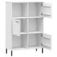 VIDAXL - vidaXL Bibliothèque avec pieds en métal Blanc 90x35x128,5 cm Bois OSLO - vignette