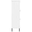 VIDAXL - vidaXL Bibliothèque avec pieds en métal Blanc 90x35x128,5 cm Bois OSLO - vignette