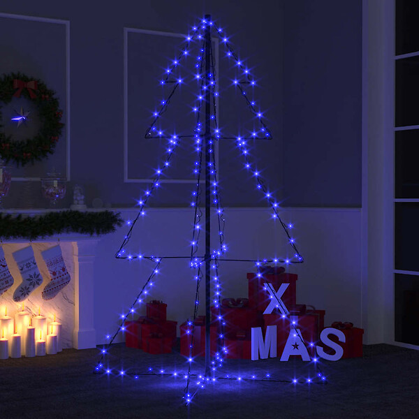 VIDAXL - vidaXL Arbre de Noël cône 200 LED d'intérieur/d'extérieur 98x150 cm - large