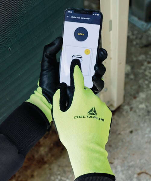 DELTA PLUS - Gant tactile, dotée d'une bonne respirabilité, idéal en milieu huileux et aqueux taille 7 - large