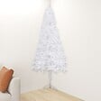 VIDAXL - vidaXL Sapin de Noël artificiel d'angle Blanc 240 cm PVC - vignette