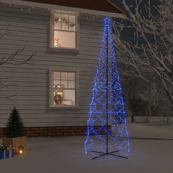 VIDAXL - vidaXL Arbre de Noël cône 1400 LED Bleues 160x500 cm - large