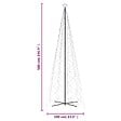 VIDAXL - vidaXL Arbre de Noël cône 1400 LED Bleues 160x500 cm - vignette
