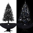 VIDAXL - vidaXL Arbre de Noël neigeux avec base de parapluie Noir 190 cm PVC - vignette