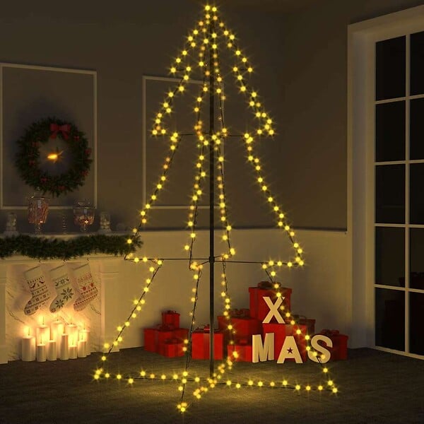VIDAXL - vidaXL Arbre de Noël cône 240 LED d'intérieur/d'extérieur 118x180 cm - large