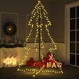 VIDAXL - vidaXL Arbre de Noël cône 240 LED d'intérieur/d'extérieur 118x180 cm - vignette