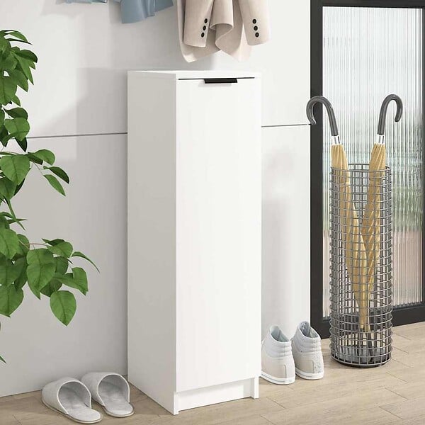 VIDAXL - vidaXL Armoire à  chaussures Blanc 30x35x100 cm Bois d'ingénierie - large