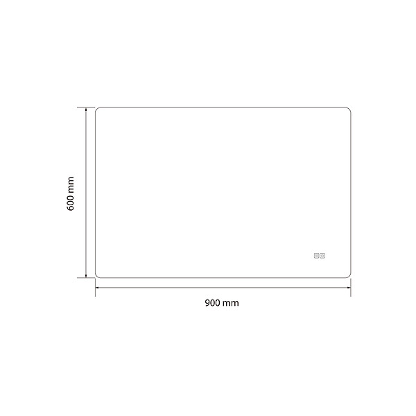 LUXURYBAIN - LuxuryBain- Miroir Salle de Bain LED 90x60cm anti buée et LED 3 couleurs à luminosité Variable LB-85070-90-60 - large