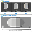 AICA SANITAIRE - AICA Miroir salle de bain LED 50x80cm tricolore + anti-buée + dimmable + mémoire - vignette
