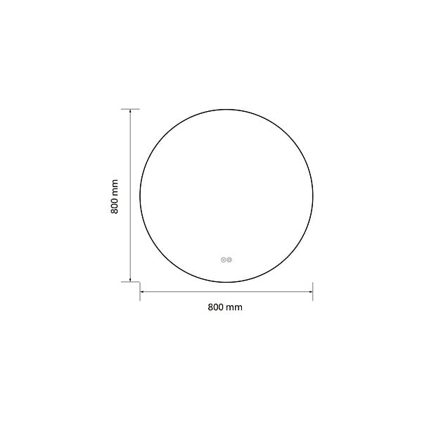 LUXURYBAIN - Miroir salle de bain LED rond 80cm anti buée avec cadre doré LB-4647GA - large