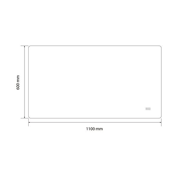 LUXURYBAIN - Miroir salle de bain LED 110x60cm avec anti buée et LED 3 couleurs LB-85070A - large