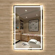 AICA SANITAIRE - Aica sanitaire Miroir de salle de bain lumineux LED avec anti-buée et interrupteur tactile intégré 100x80cm - vignette