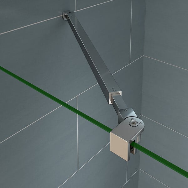 AICA SANITAIRE - Aica Barre De Stabilisation Extensible 73-120cm pour douche à l'italienne, Barre De Fixation Carrée En Aluminium Avec La Finition Chromée - large