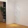 AICA SANITAIRE - Panneau de douche mural effet marbre blanc 120x210cm avec deux profilés blancs,AICA Sanitaire - vignette