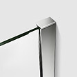 AICA SANITAIRE - Paroi de douche 90x200cm avec barre de fixation au plafond 90-150cm, profilé en chromé, AICA paroi de douche à l'italienne en 8mm verre anticalcaire et securit - vignette
