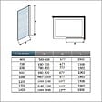 AICA SANITAIRE - AICA paroi de douche à l'italienne 60x190cm en 6mm verre avec bandes horizontales sérigraphiées, paroi latérale fixe sans receveur de douche - vignette