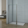 AICA SANITAIRE - Paroi de douche 40+30x200cm avec barre de fixation d'angle 45cm, verre 8mm anticalcaire, AICA paroi de douche à l'italienne avec retour pivotant 30cm - vignette